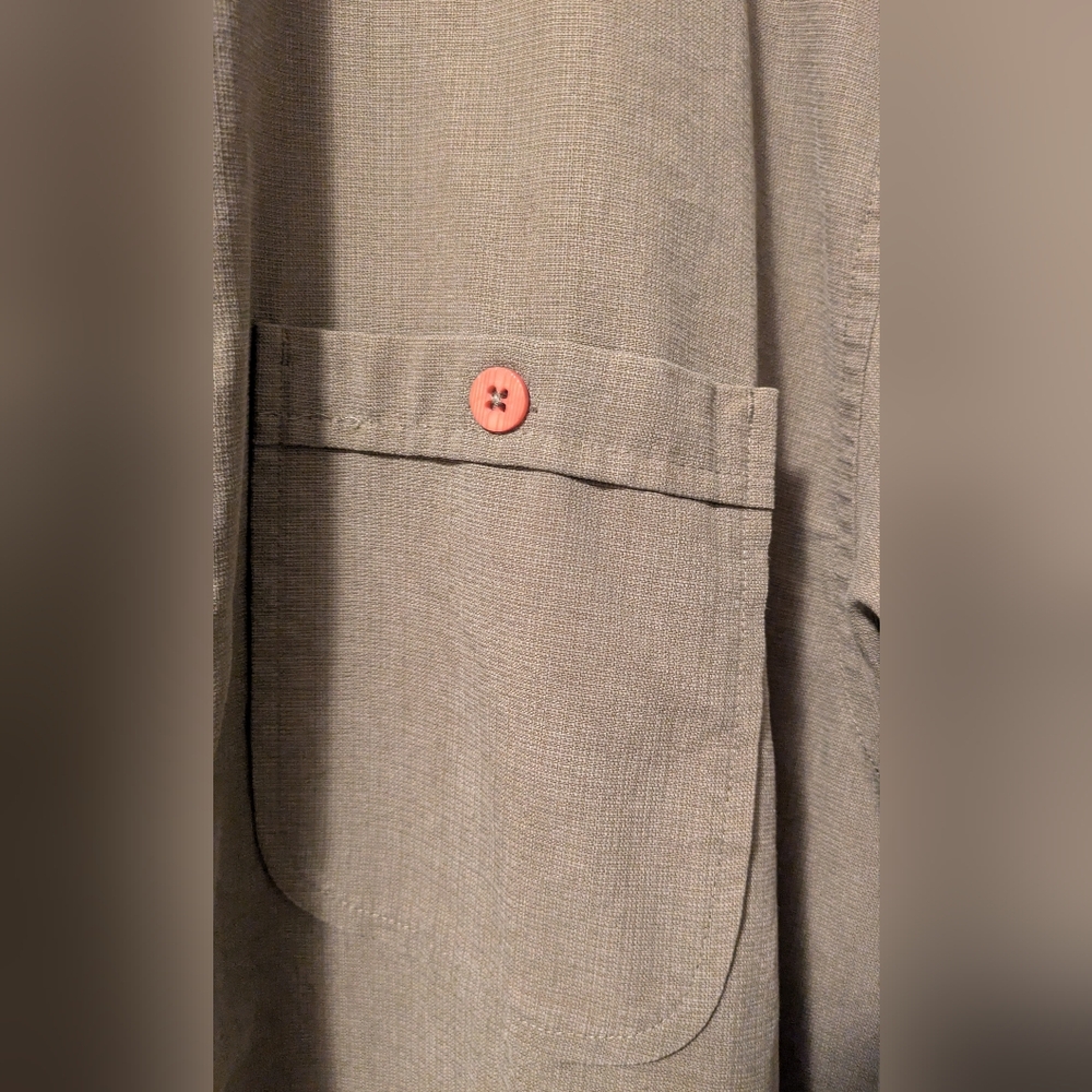 REI Olive Button-Up Shirt - Picture 4 of 5